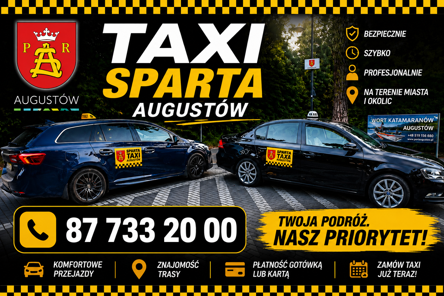 Taxi Sparta Augustów — flota samochodów przewoźnika